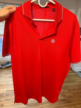 G/FORE Red Polo with White Trim